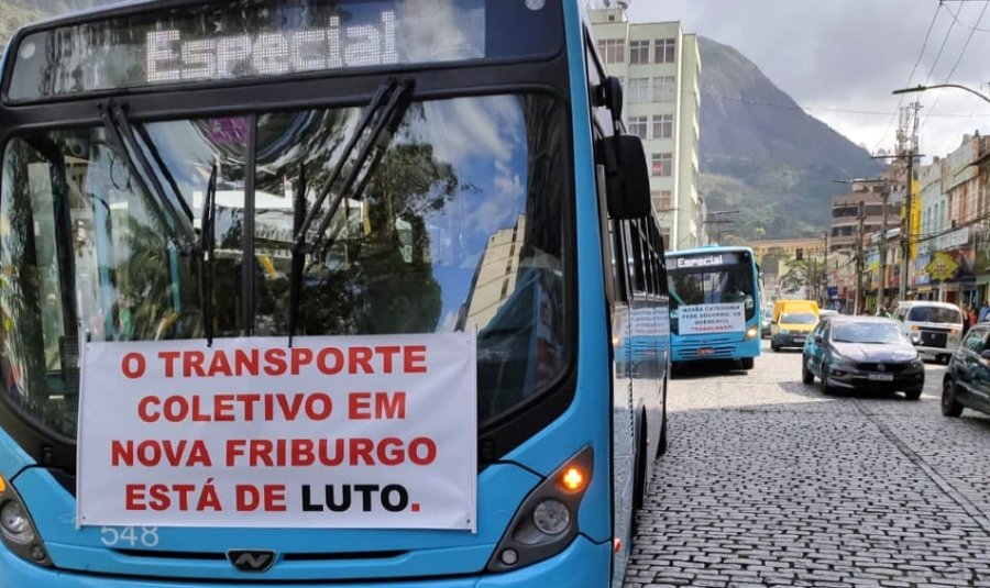 Rodoviários da Faol entram em greve e Friburgo fica sem ônibus nas ruas