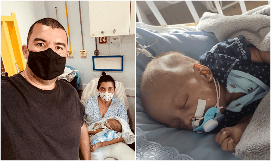 Bebê agredido pelo pai em São Fidélis recebe alta da UTI após quase dois meses