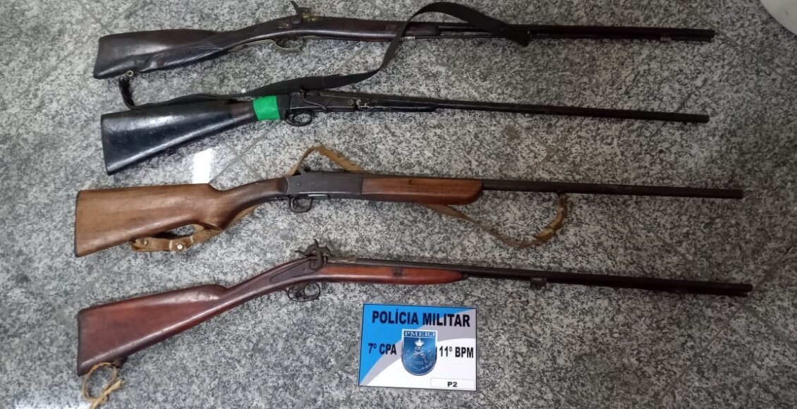 Polícia Militar apreende armas na casa de idoso em Bom Jardim