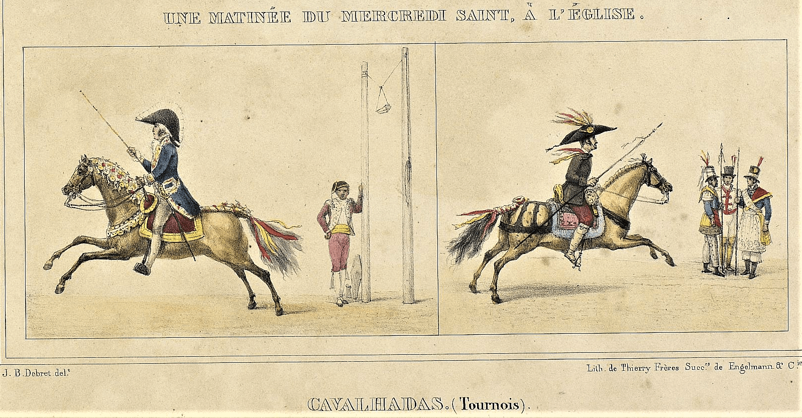 Procissão, comida, sanfona e cavalhada: as festas religiosas no passado 5 Thierry Freres 1839 Rio de Janeiro. Acervo BN.