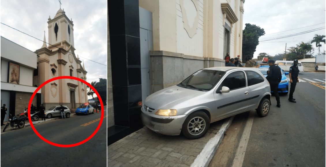 Itaocara: Condutora alcoolizada colide contra Paróquia São José de Leonissa