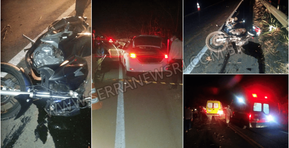 Casal morre em acidente de moto na RJ-116, entre Itaocara e Aperibé