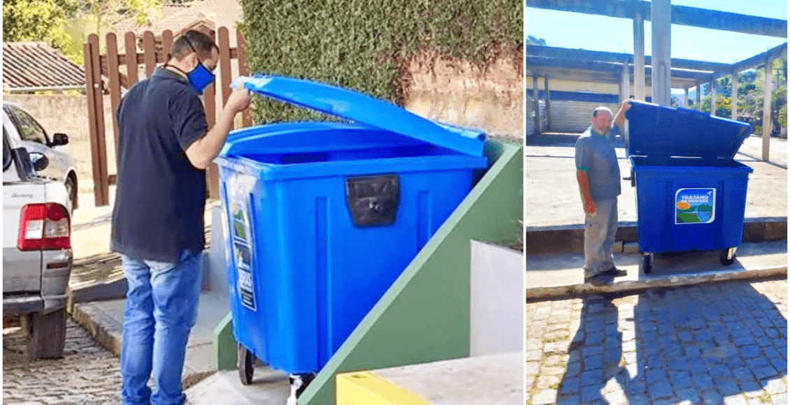 Ruas e praças de Trajano de Moraes recebem novas lixeiras