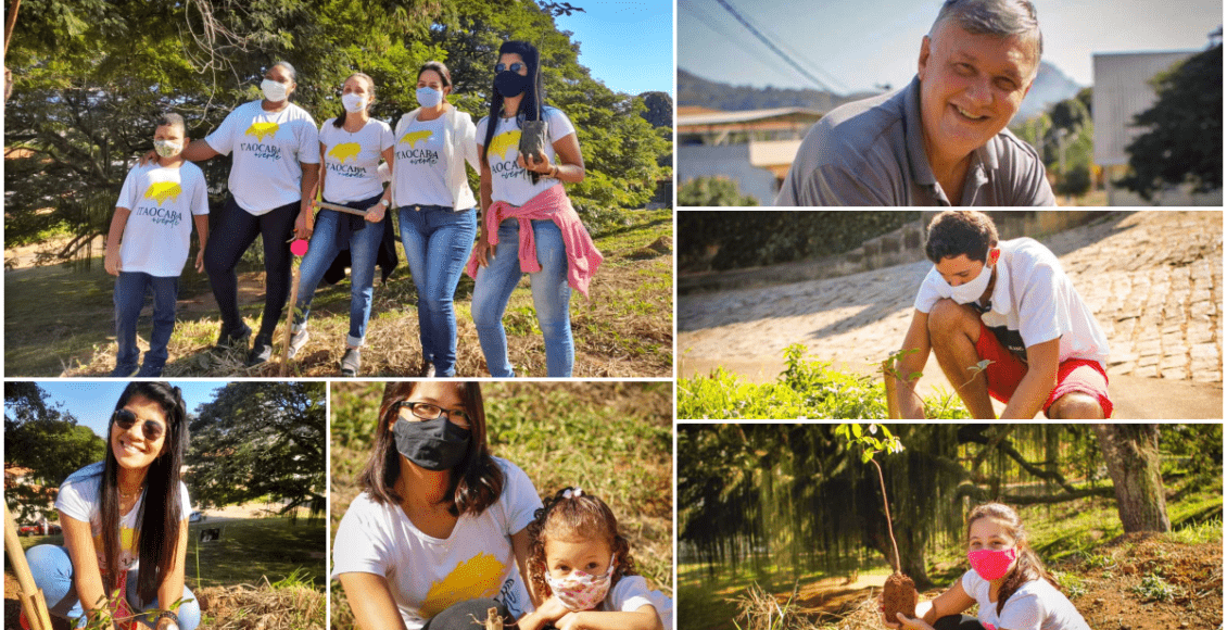 Grupo planta dezenas de ipês ao redor de praça em Itaocara
