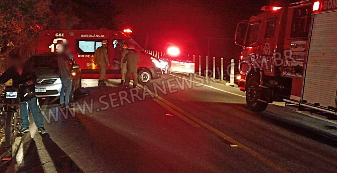 Casal sofre escoriações após acidente de moto na RJ-116, em Aperibé