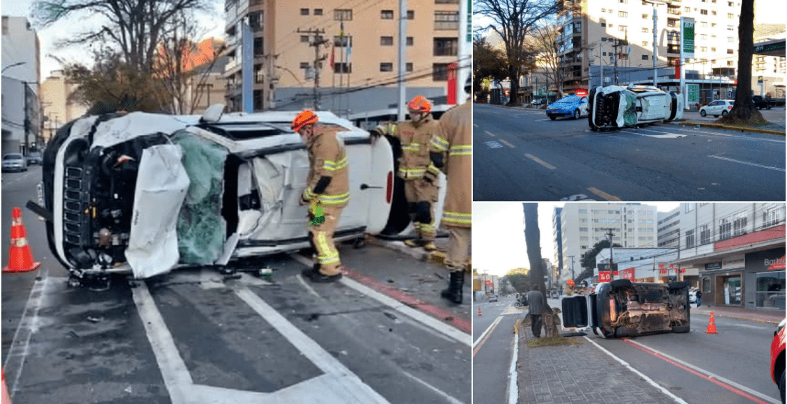 Capotamento acaba com carro e deixa feridos em Teresópolis