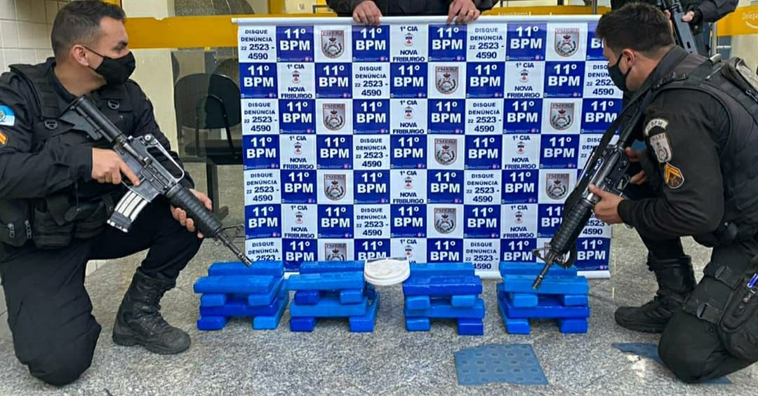PM encontra 24kg de drogas na maior apreensão do ano em Nova Friburgo