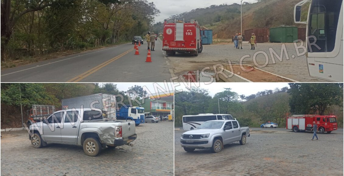 Moto colide na traseira de caminhonete na RJ-116 em Aperibé