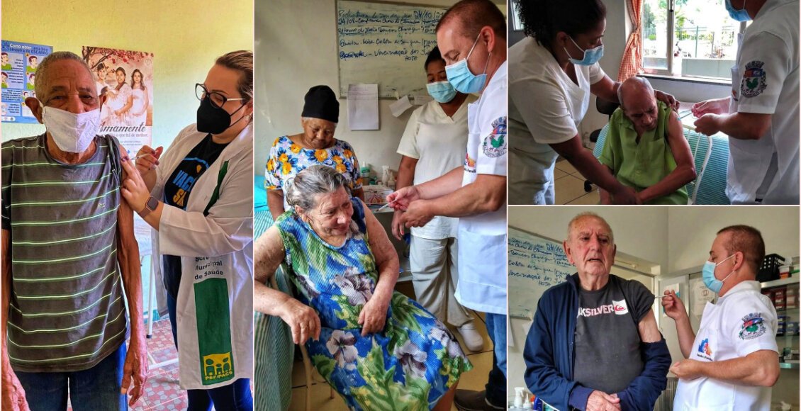 Idosos do asilo de Cantagalo recebem dose reforço contra a Covid-19