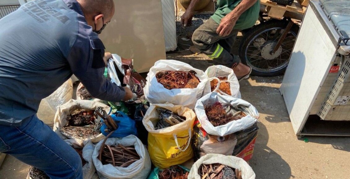 ferros-velhos são alvo de ação contra a venda de material furtado