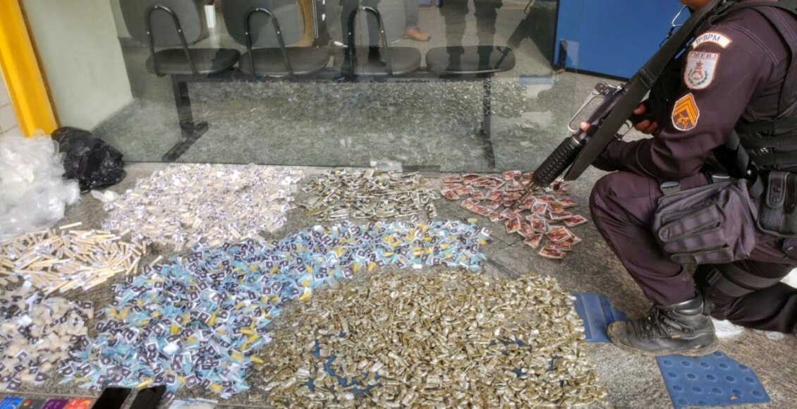 Casal é preso transportando grande quantidade de drogas em Cantagalo