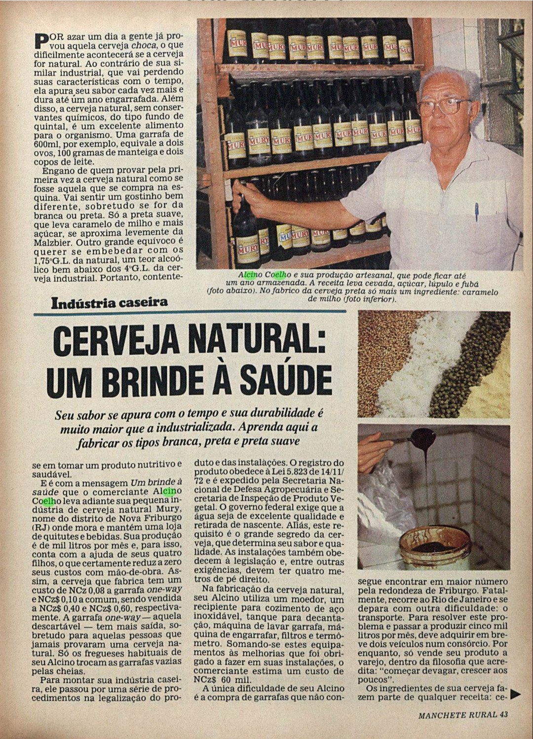Fabricação de cerveja e vinho: legado europeu em Nova Friburgo 4 Cerveja Mury ganha destaque na imprensa. Acervo BN.