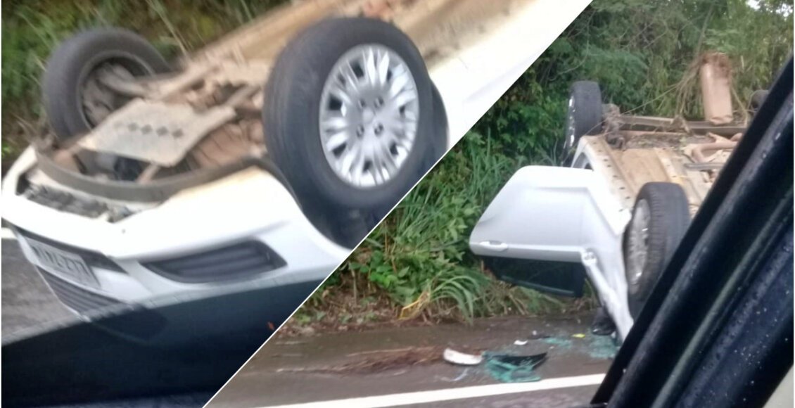 RJ-152 registra outro capotamento na altura de Euclidelândia, em Cantagalo