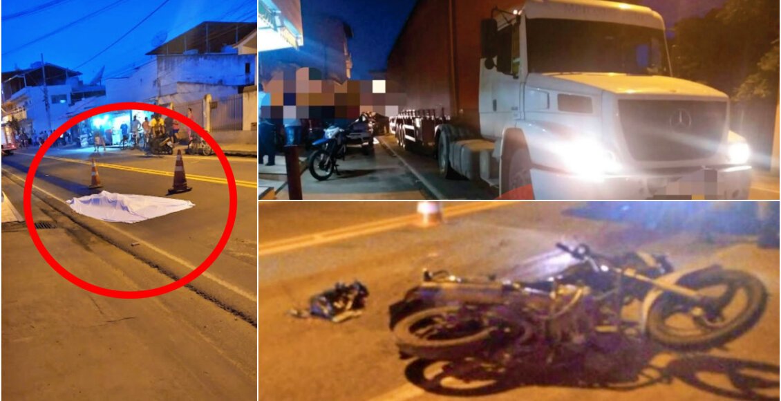 Mulher morre em grave acidente no Centro de Italva; vítima foi arrastada por carreta