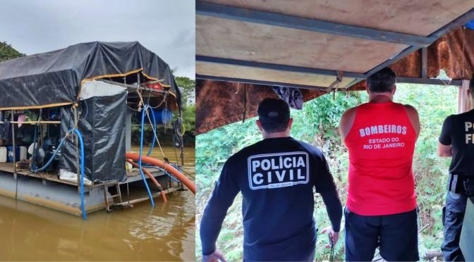 Polícia Federal faz operação contra extração de ouro em Cambuci e São Fidélis