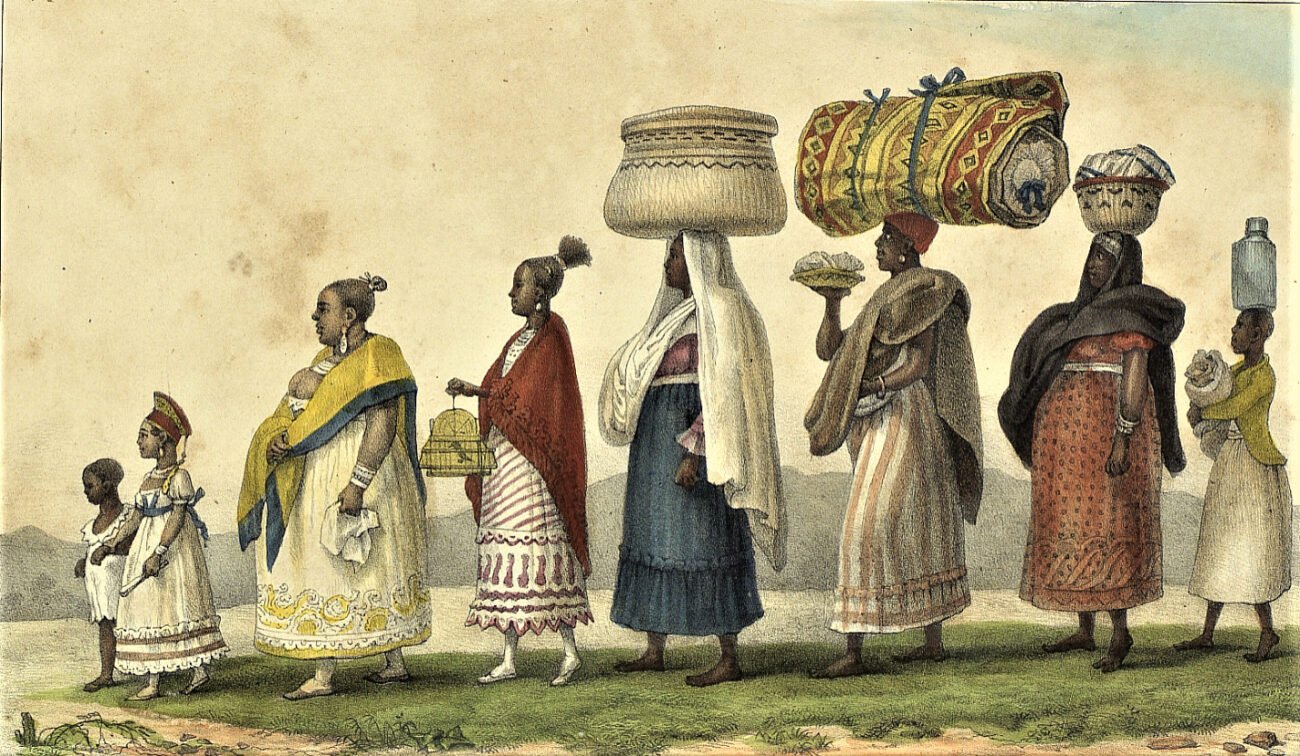 Fandangos, cheganças, congadas e batuques: o Natal no passado 4 Mulata a caminho do sítio para as festas de Natal. Acervo Biblioteca Nacional