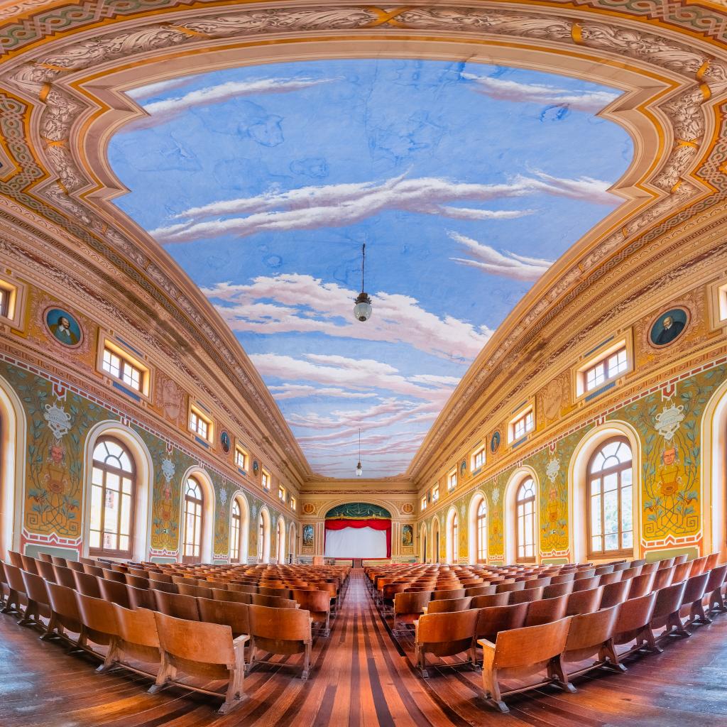 Teatro do Colégio Anchieta: a grande arte dos Jesuítas 3 Salão nobre ou salão de atos do Colégio Anchieta. Acervo fotógrafo Pedro Bessa