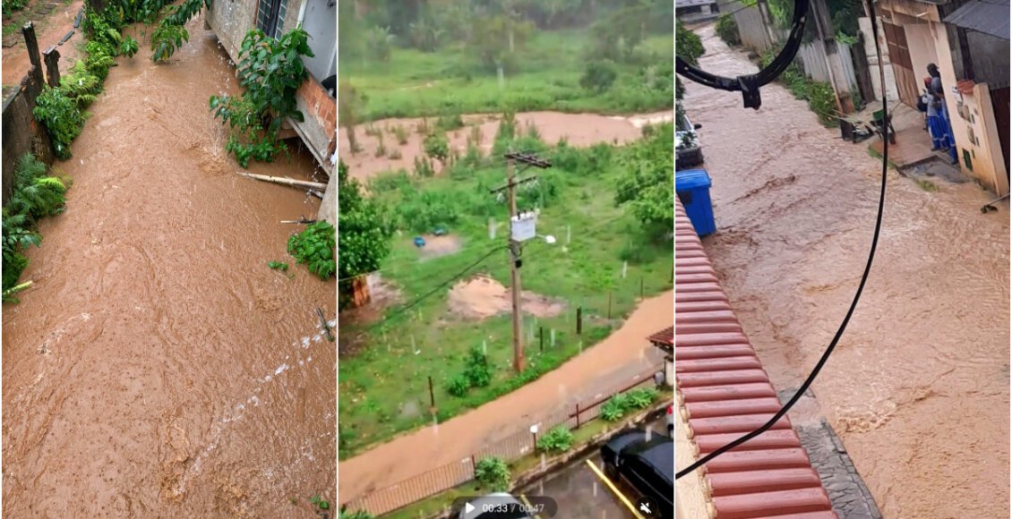 Cabeça d'água atinge bairro de Cantagalo