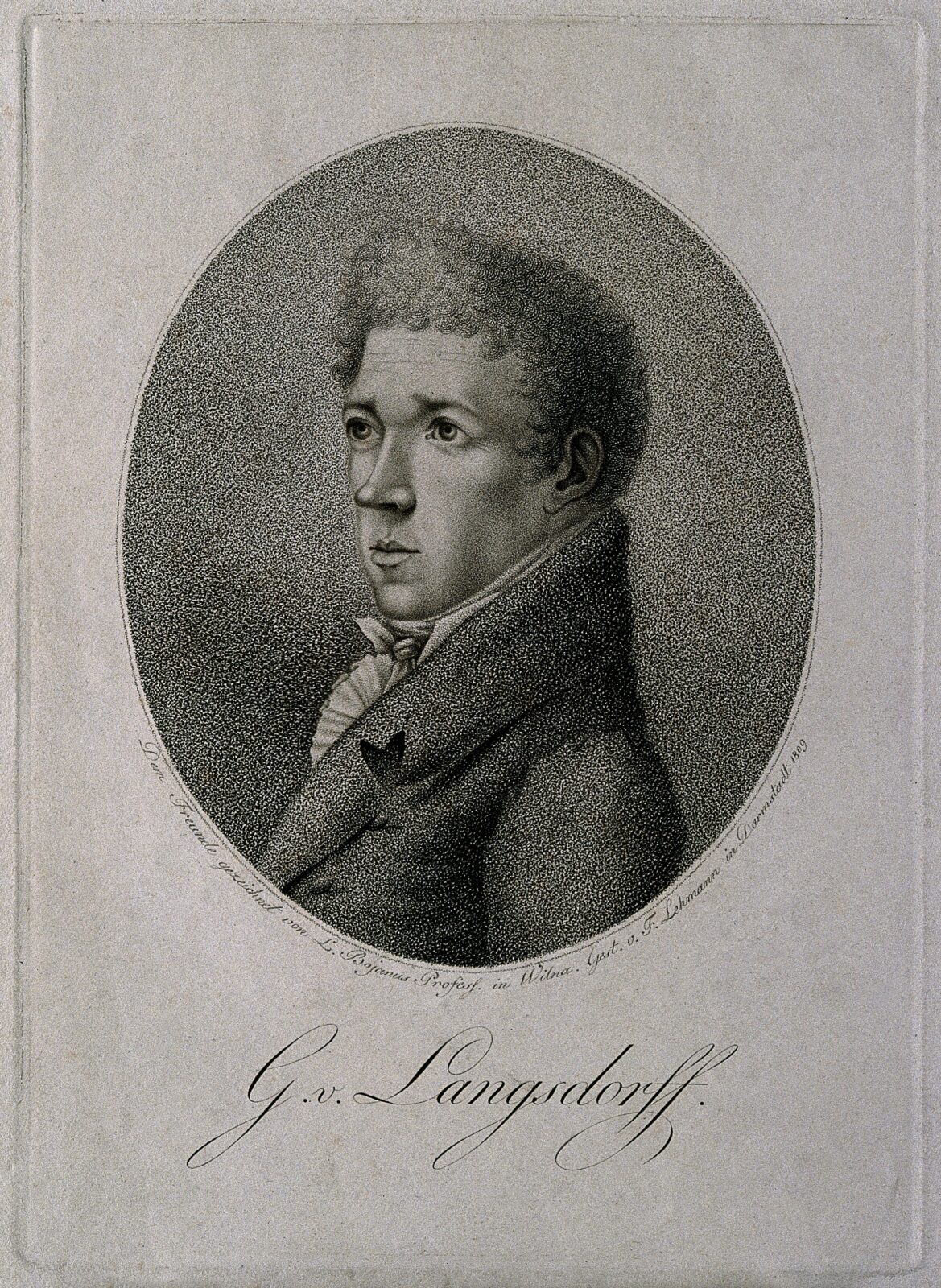 Em Cantagalo, o filho desconhecido do Barão Langsdorff 1 Barão Georg Heinrich Von Langsdorff. Acervo BN