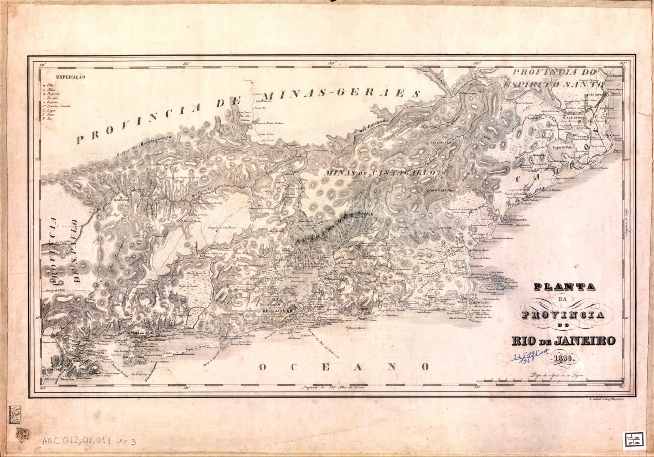 Referência às Minas de Cantagallo, 1830. Acervo BN