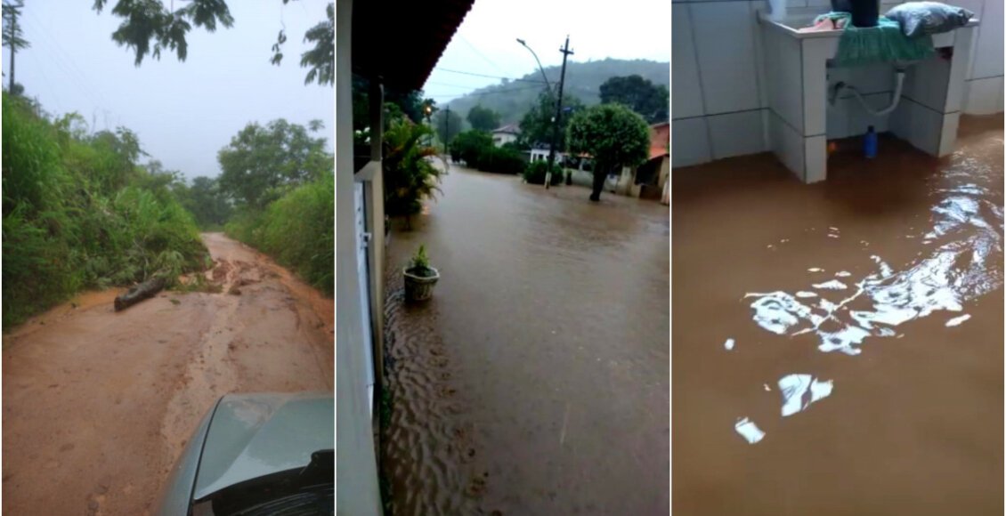 Deslizamentos, enxurradas e alagamentos em distritos de Cantagalo