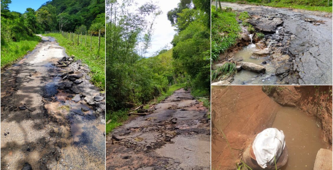 Com RJ-170 abandonada, chuva volta castigar distrito de Cantagalo