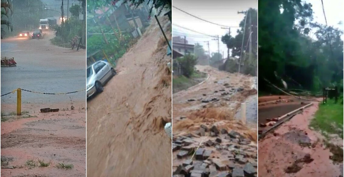 Queda de barreira interdita RJ-146 em distrito de Bom Jardim