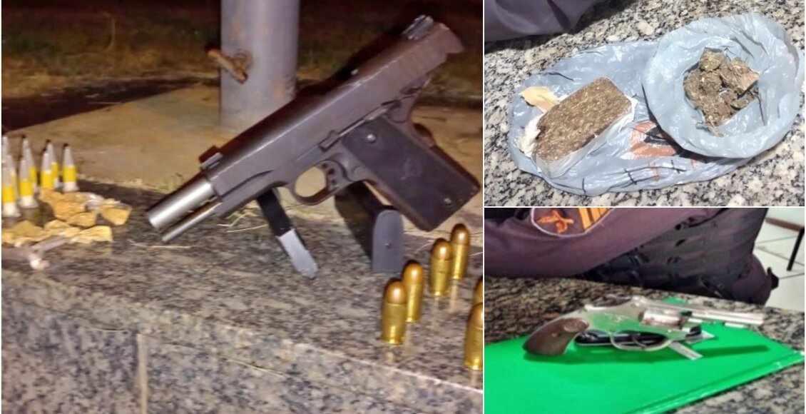 PM detém quatro e apreende armas e drogas em Miracema e Itaocara