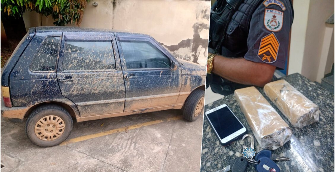PM prende dois e apreende tabletes de maconha em distrito de Miracema