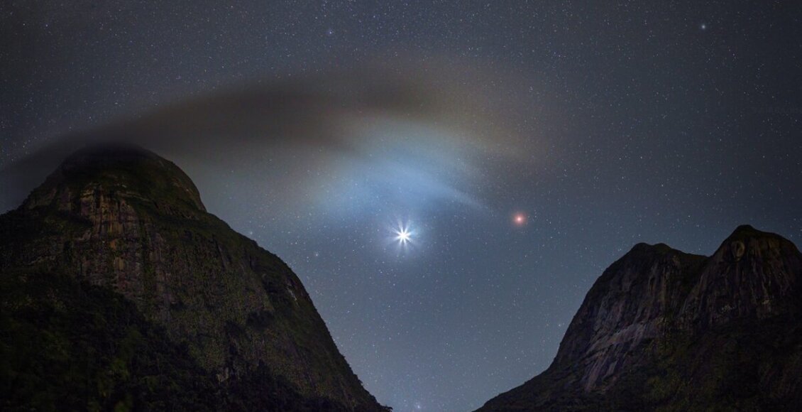 NASA divulga clique da junção de Vênus e Marte feito em Teresópolis