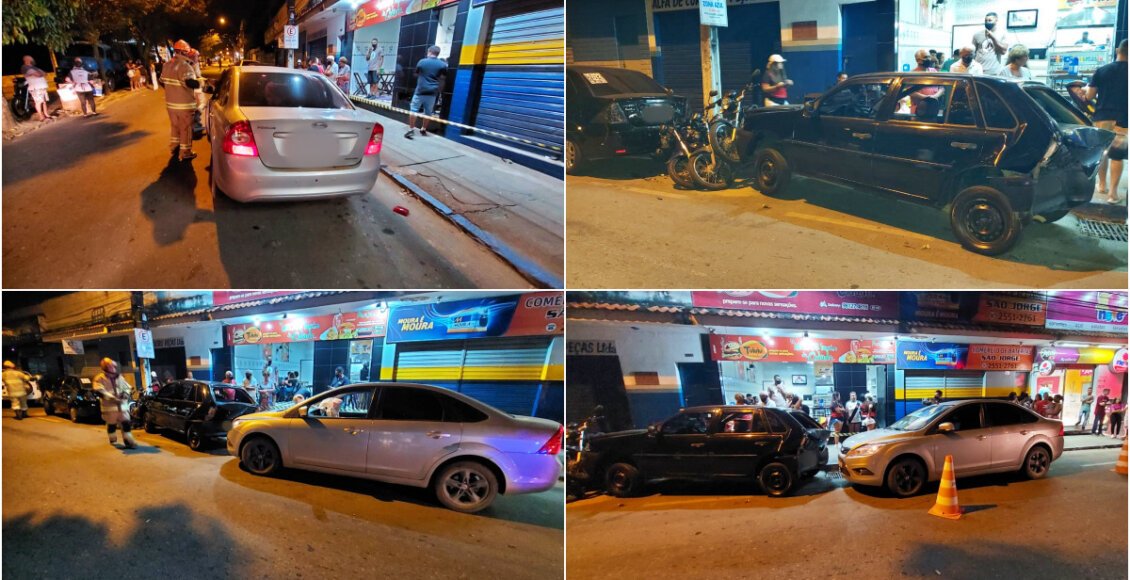 Acidente envolve seis veículos no Centro de Cordeiro