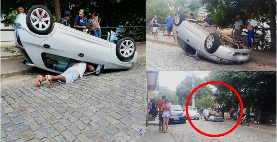 Friburgo: motorista capota carro em Conselheiro Paulino