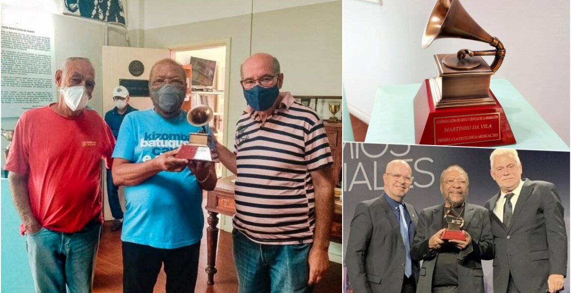 Martinho da Vila visita Duas Barras e doa Prêmio do Grammy Latino