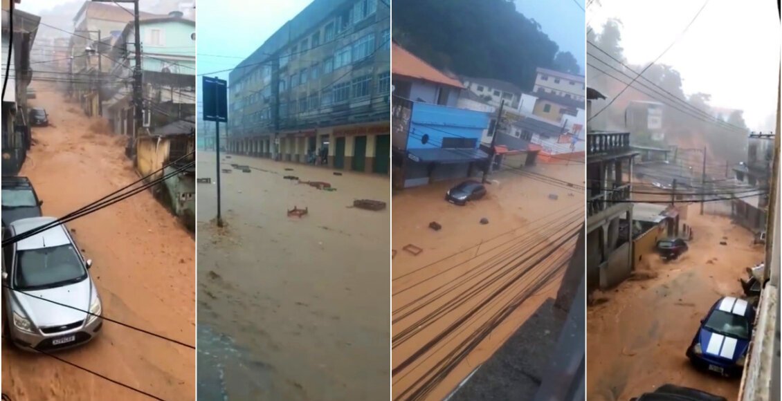 Outono chega com forte chuva em Petrópolis