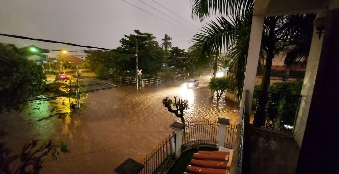 Vídeo: Temporal com fortes rajadas de vento alaga ruas de São Fidélis