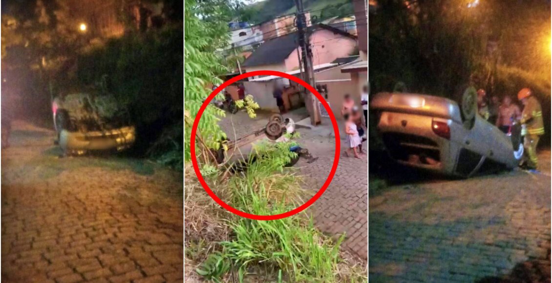 Motorista é socorrido após carro sair da pista e capotar em Cordeiro