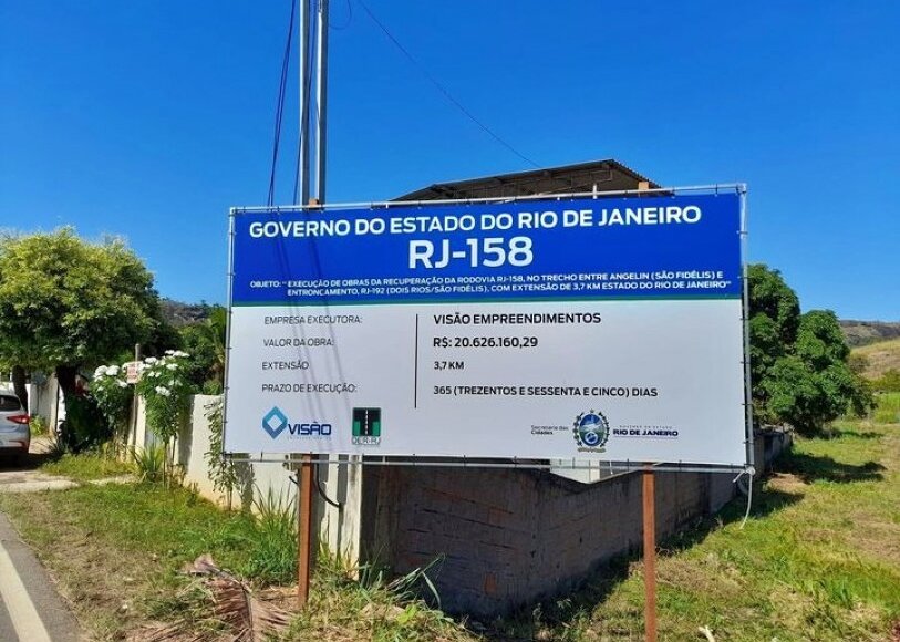 RJ-158: População de São Fidélis questiona gasto de R$ 20 milhões em 3,7 KM
