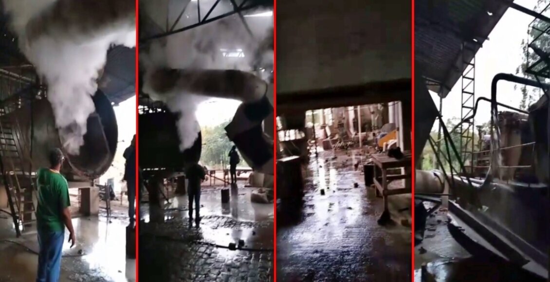 Pádua: Caldeira explode em fábrica de papel e deixa funcionário ferido