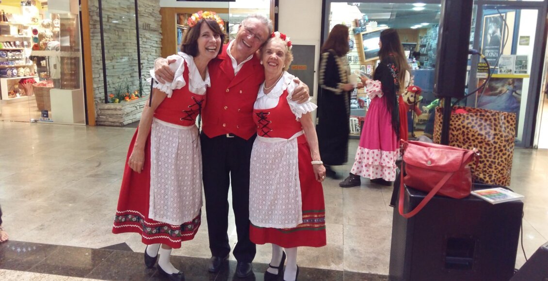 Família Thurler em evento no Cadima Shopping. Acervo pessoal