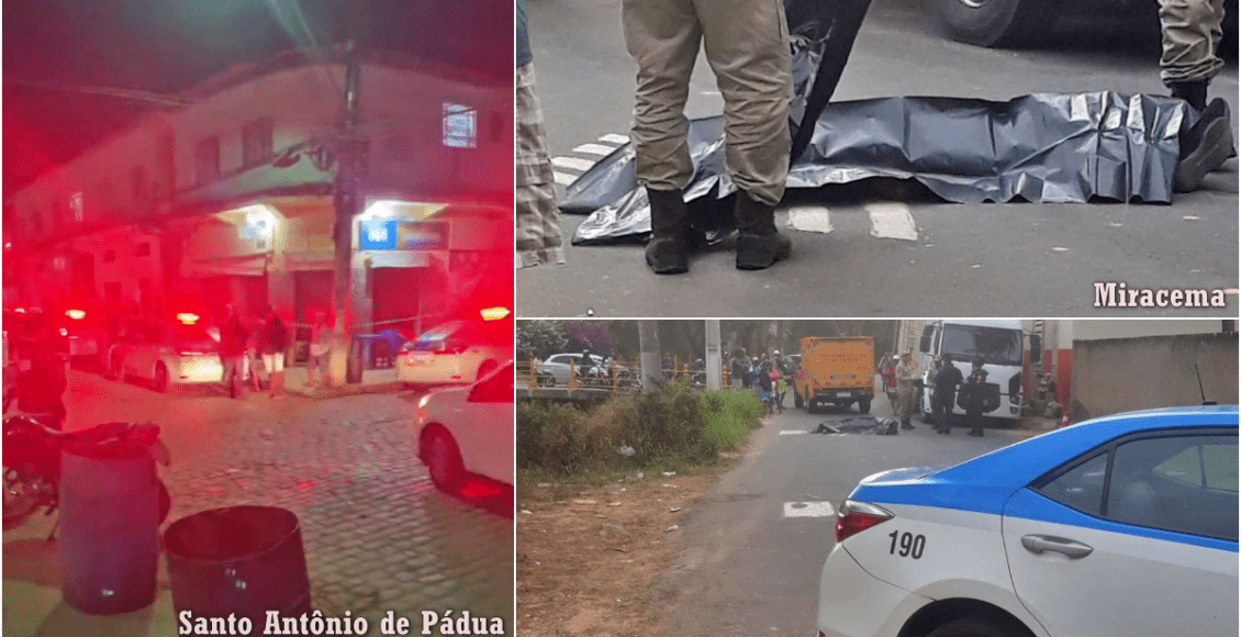 Homens são assassinados a tiros em Santo Antônio de Pádua e Miracema