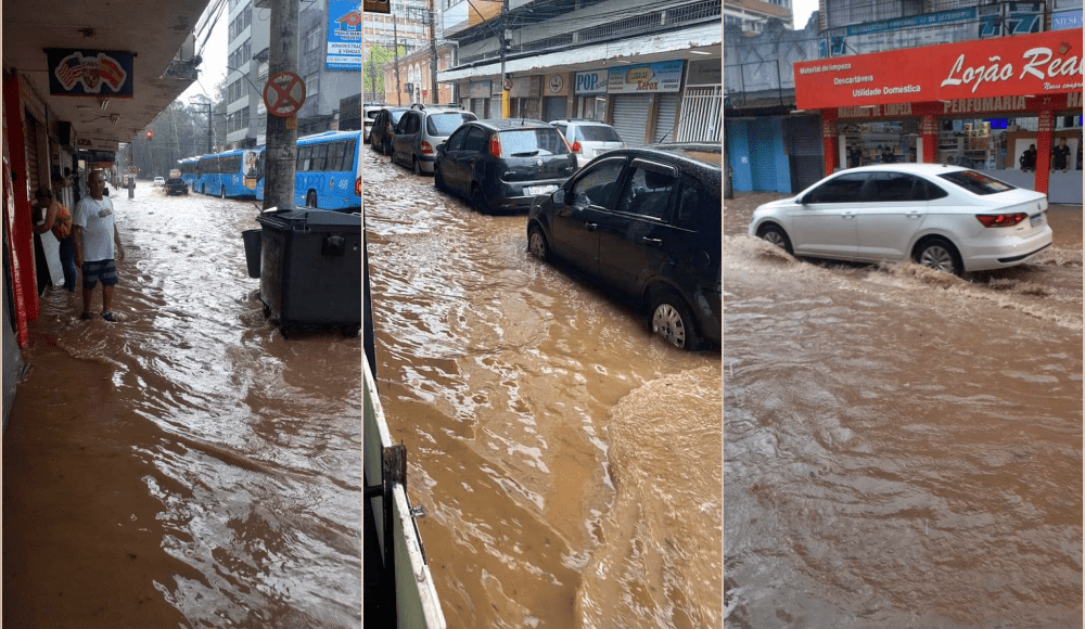 Vídeo: Chuva de primavera alaga ruas do eixo central de Friburgo