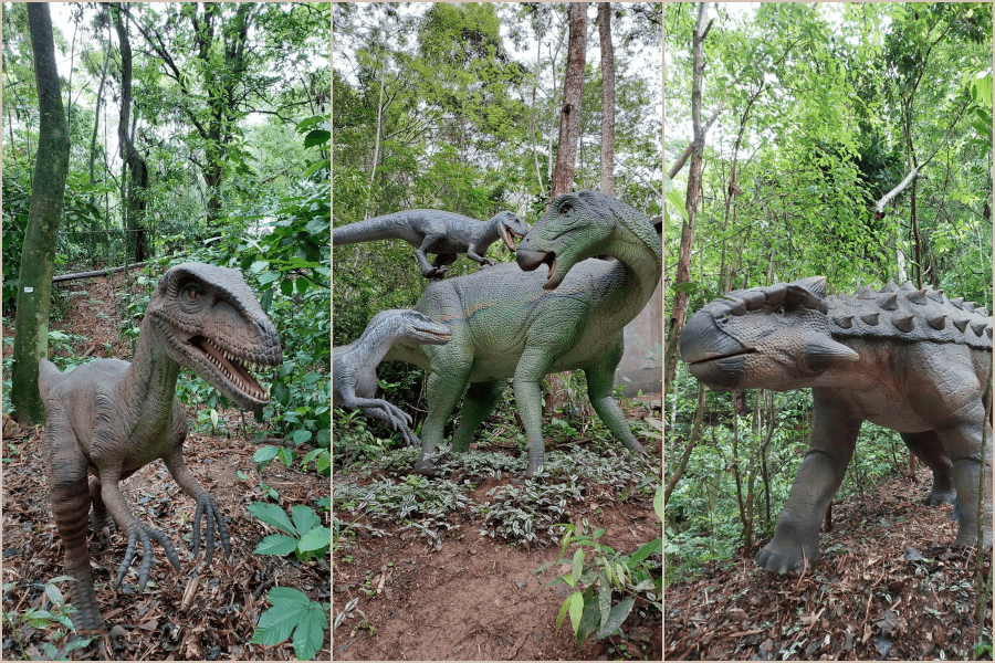 Visita ao Parque dos Dinossauros de Miguel Pereira 3 dinossauros gabriel
