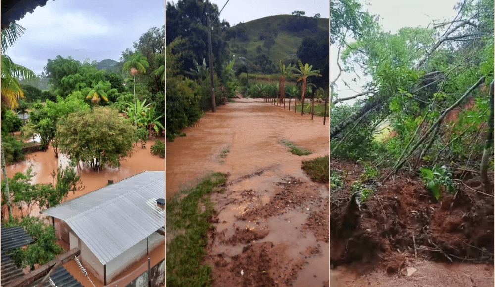 Chuva castiga Cantagalo: deslizamentos, transbordo de rios e transtornos