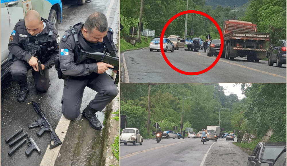 Polícia intercepta bandidos e libera vítimas de sequestro na RJ-116