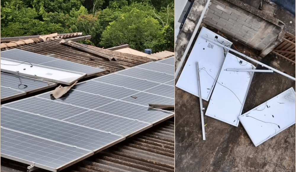 Chuva com vendaval e raios deixa Cantagalo sem energia elétrica