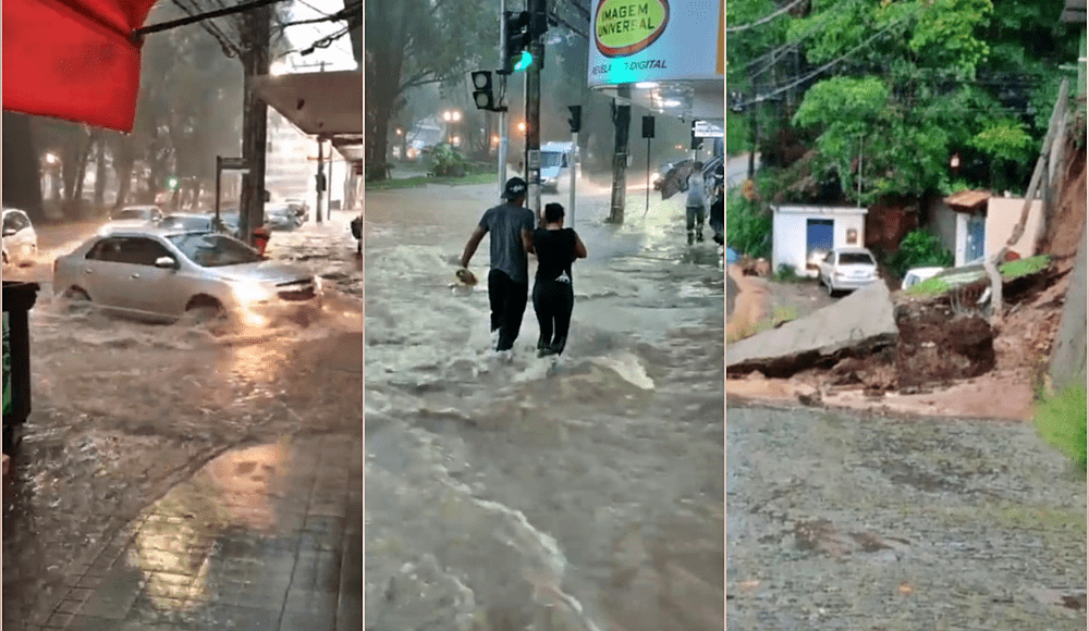 Temporal causa diversos pontos de alagamentos em Nova Friburgo