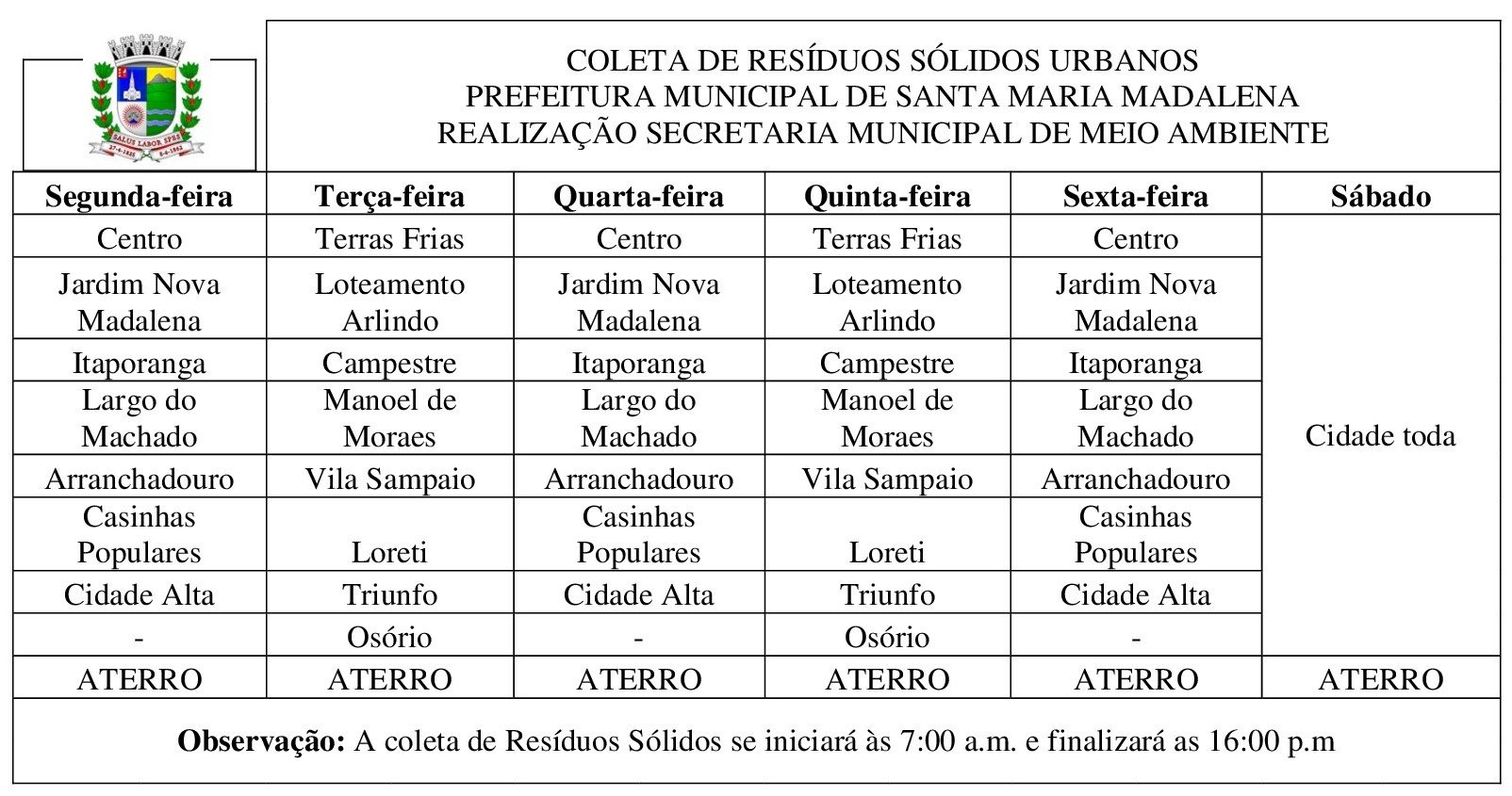Santa Maria Madalena dá início a coleta de lixo com caminhão compactador 1 Santa Maria Madalena dá início a coleta de lixo com caminhão compactador
