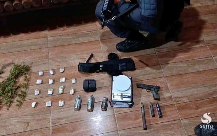 PM prende homem com pistola, granadas e maconha em distrito de Bom Jardim