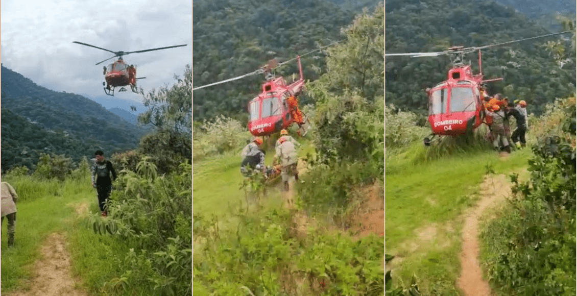 Vídeo: Helicóptero é usado em resgate em montanha de Cachoeiras de Macacu
