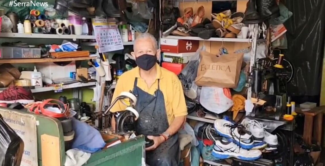 Aos 80 anos, Sebastião é o último sapateiro de Cordeiro